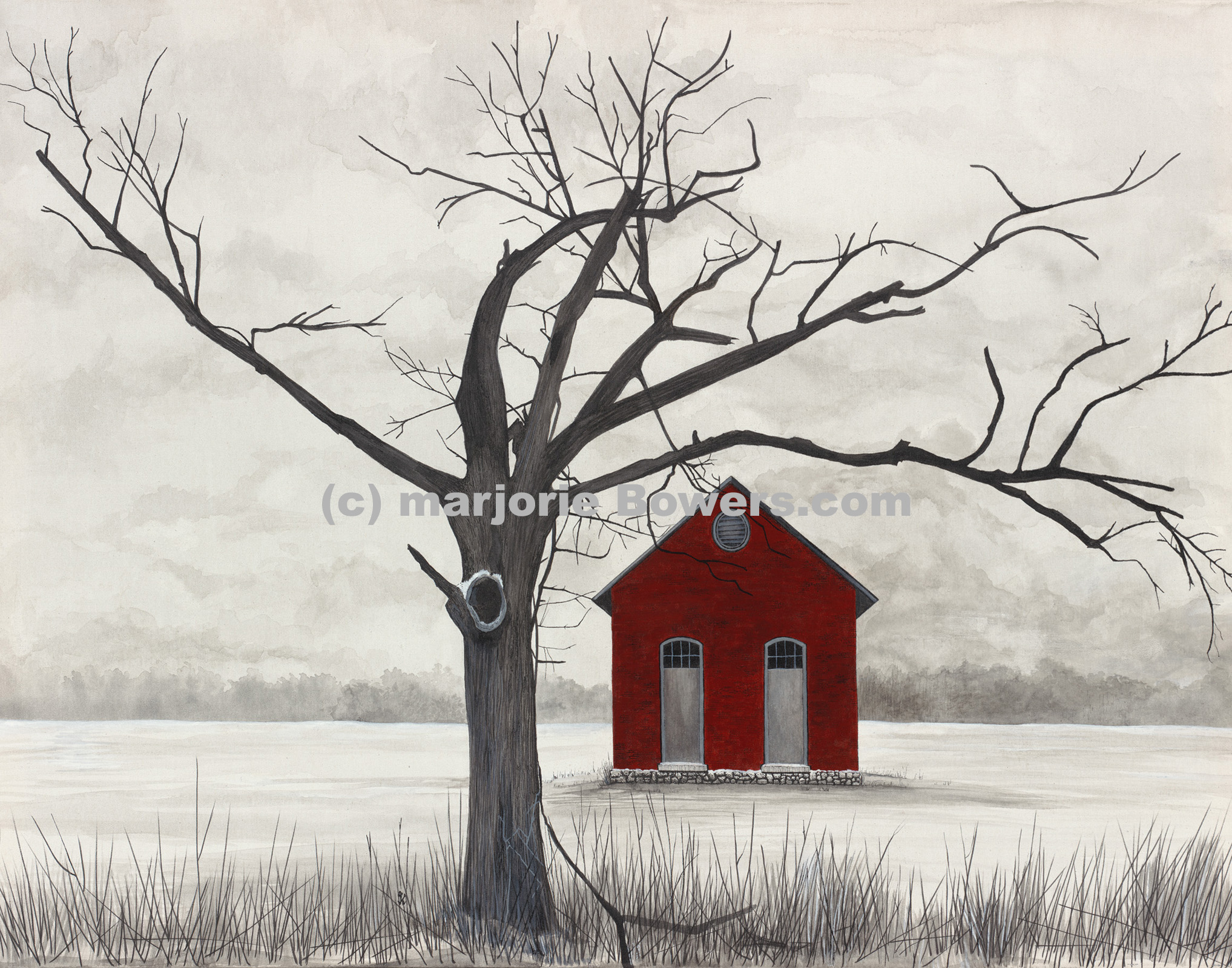 Old Red Schoolhouse 11 x 14 Giclee