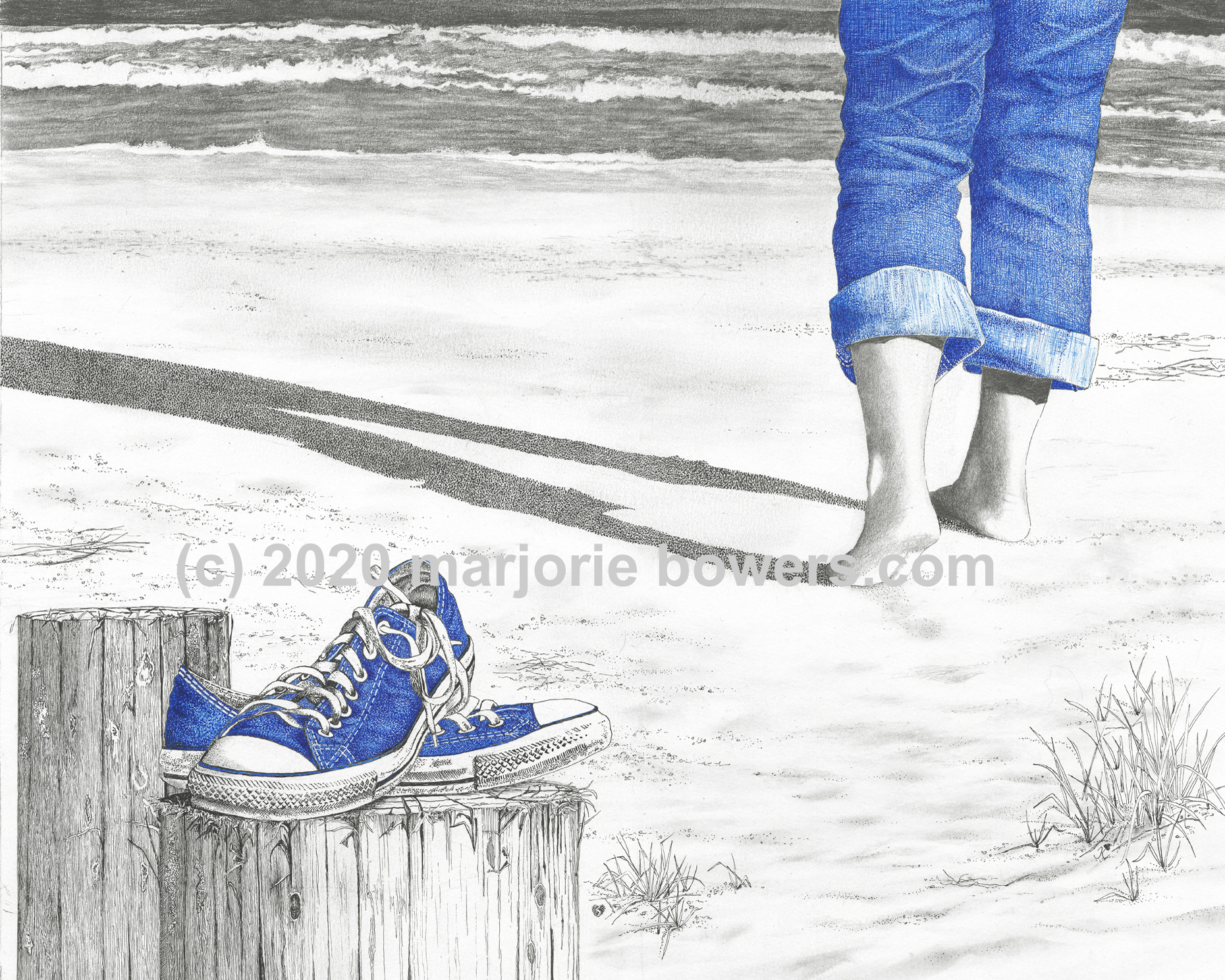 Seaside Blues (16 x 20 reproduction only)